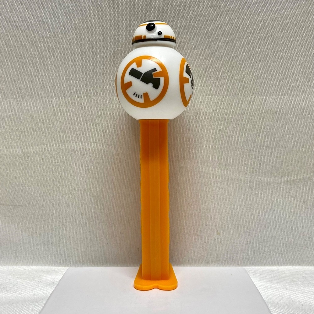 Vintage BB-8 PEZ Dispenser 6 Star Wars Force Awakens White Orange Foot Base Pez